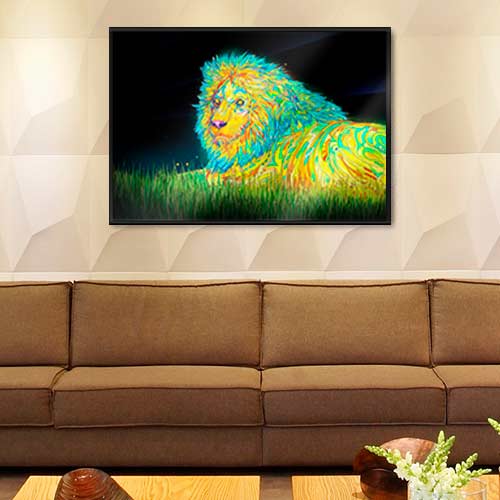 Quadro Decorativo - Leao Abstrato